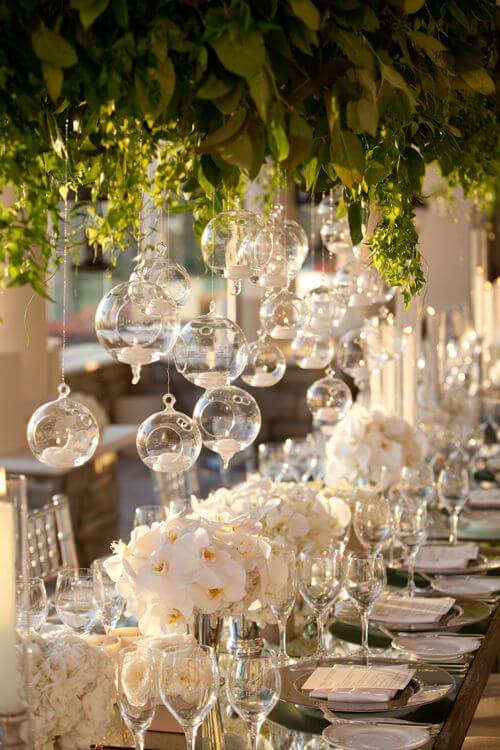 подвесной декор для свадьбы